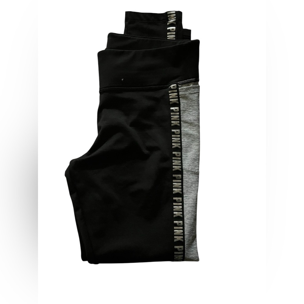 PINK Black and Gray Leggings